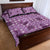Purple Palaka Hawaii Cowboy Quilt Bed Set Puakenikeni Lei Paniolo Papale Seamless Vibes - Polynesian Pride