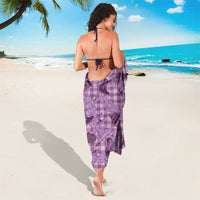Purple Palaka Hawaii Cowboy Sarong Puakenikeni Lei Paniolo Papale Seamless Vibes - Polynesian Pride