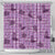 Purple Palaka Hawaii Cowboy Shower Curtain Puakenikeni Lei Paniolo Papale Seamless Vibes - Polynesian Pride