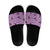 Purple Palaka Hawaii Cowboy Slide Sandals Puakenikeni Lei Paniolo Papale Seamless Vibes - Polynesian Pride