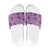 Purple Palaka Hawaii Cowboy Slide Sandals Puakenikeni Lei Paniolo Papale Seamless Vibes - Polynesian Pride
