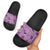 Purple Palaka Hawaii Cowboy Slide Sandals Puakenikeni Lei Paniolo Papale Seamless Vibes - Polynesian Pride