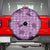Purple Palaka Hawaii Cowboy Spare Tire Cover Puakenikeni Lei Paniolo Papale Seamless Vibes - Polynesian Pride