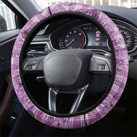 Purple Palaka Hawaii Cowboy Steering Wheel Cover Puakenikeni Lei Paniolo Papale Seamless Vibes - Polynesian Pride