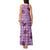 Purple Palaka Hawaii Cowboy Tank Maxi Dress Puakenikeni Lei Paniolo Papale Seamless Vibes - Polynesian Pride