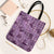 Purple Palaka Hawaii Cowboy Tote Bag Puakenikeni Lei Paniolo Papale Seamless Vibes - Polynesian Pride