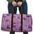 Purple Palaka Hawaii Cowboy Travel Bag Puakenikeni Lei Paniolo Papale Seamless Vibes - Polynesian Pride