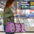 Purple Palaka Hawaii Cowboy Travel Bag Puakenikeni Lei Paniolo Papale Seamless Vibes - Polynesian Pride
