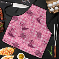 Pink Palaka Hawaii Cowboy Apron Puakenikeni Lei Paniolo Papale Seamless Vibes - Polynesian Pride