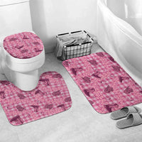 Pink Palaka Hawaii Cowboy Bathroom Set Puakenikeni Lei Paniolo Papale Seamless Vibes - Polynesian Pride