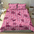 Pink Palaka Hawaii Cowboy Bedding Set Puakenikeni Lei Paniolo Papale Seamless Vibes - Polynesian Pride