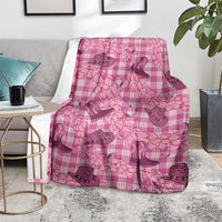 Pink Palaka Hawaii Cowboy Blanket Puakenikeni Lei Paniolo Papale Seamless Vibes - Polynesian Pride
