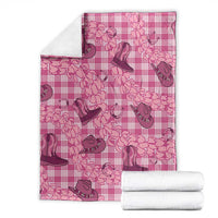 Pink Palaka Hawaii Cowboy Blanket Puakenikeni Lei Paniolo Papale Seamless Vibes - Polynesian Pride