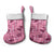 Pink Palaka Hawaii Cowboy Christmas Stocking Puakenikeni Lei Paniolo Papale Seamless Vibes - Polynesian Pride