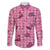 Pink Palaka Hawaii Cowboy Family Matching Off The Shoulder Long Sleeve Dress and Hawaiian Shirt Puakenikeni Lei Paniolo Papale Seamless Vibes - Polynesian Pride