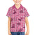 Pink Palaka Hawaii Cowboy Family Matching Off The Shoulder Long Sleeve Dress and Hawaiian Shirt Puakenikeni Lei Paniolo Papale Seamless Vibes - Polynesian Pride