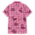 Pink Palaka Hawaii Cowboy Family Matching Off Shoulder Maxi Dress and Hawaiian Shirt Puakenikeni Lei Paniolo Papale Seamless Vibes - Polynesian Pride