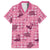 Pink Palaka Hawaii Cowboy Family Matching Summer Maxi Dress and Hawaiian Shirt Puakenikeni Lei Paniolo Papale Seamless Vibes - Polynesian Pride