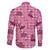 Pink Palaka Hawaii Cowboy Family Matching Summer Maxi Dress and Hawaiian Shirt Puakenikeni Lei Paniolo Papale Seamless Vibes - Polynesian Pride