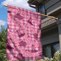 Pink Palaka Hawaii Cowboy Garden Flag Puakenikeni Lei Paniolo Papale Seamless Vibes - Polynesian Pride