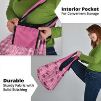 Pink Palaka Hawaii Cowboy Grocery Bag Puakenikeni Lei Paniolo Papale Seamless Vibes - Polynesian Pride