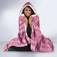 Pink Palaka Hawaii Cowboy Hooded Blanket Puakenikeni Lei Paniolo Papale Seamless Vibes - Polynesian Pride