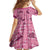 Pink Palaka Hawaii Cowboy Kid Short Sleeve Dress Puakenikeni Lei Paniolo Papale Seamless Vibes - Polynesian Pride