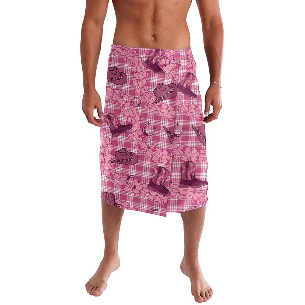Pink Palaka Hawaii Cowboy Lavalava Puakenikeni Lei Paniolo Papale Seamless Vibes - Polynesian Pride
