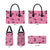 Pink Palaka Hawaii Cowboy Leather Bag Puakenikeni Lei Paniolo Papale Seamless Vibes - Polynesian Pride