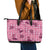 Pink Palaka Hawaii Cowboy Leather Tote Bag Puakenikeni Lei Paniolo Papale Seamless Vibes - Polynesian Pride