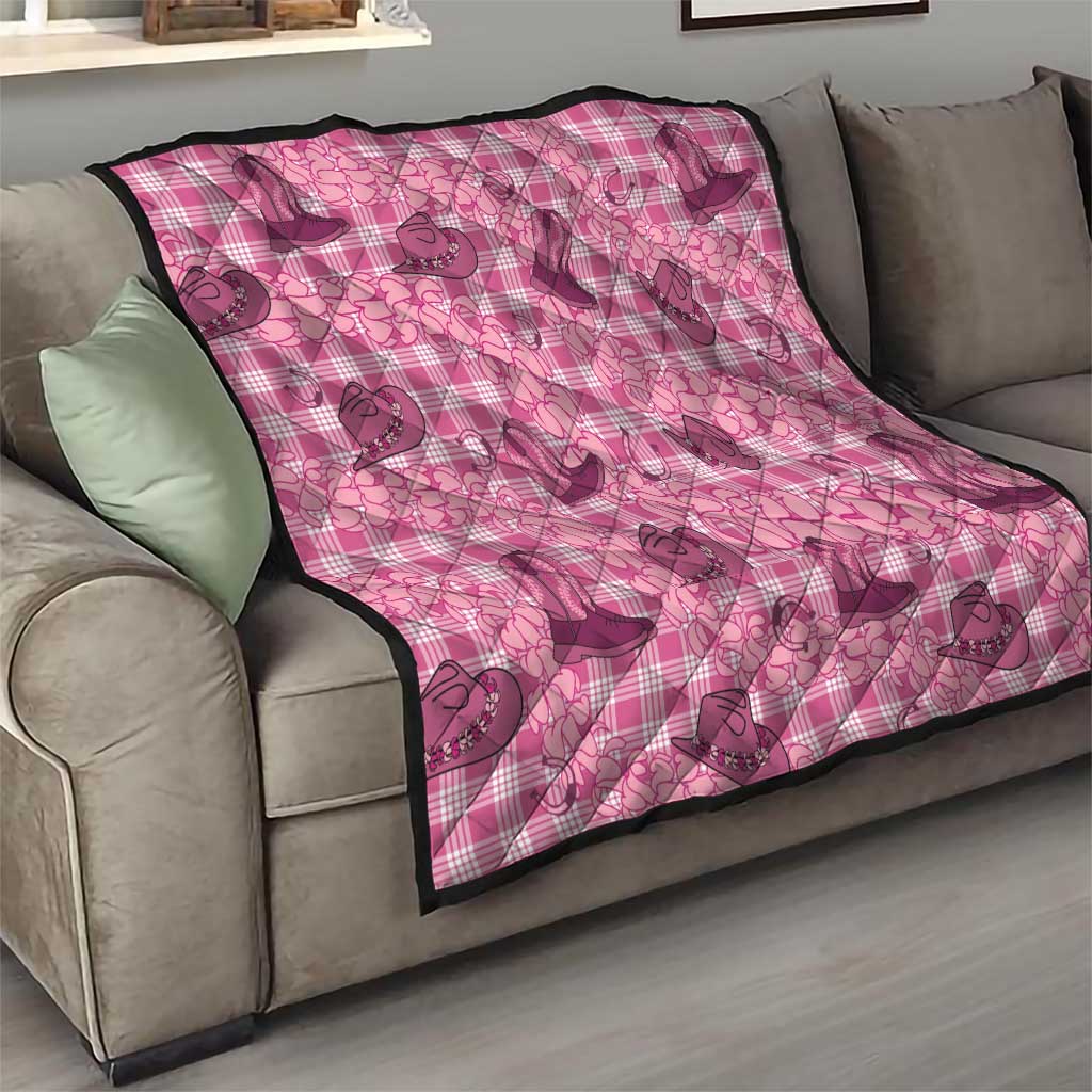 Pink Palaka Hawaii Cowboy Quilt Puakenikeni Lei Paniolo Papale Seamless Vibes - Polynesian Pride