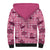 Pink Palaka Hawaii Cowboy Sherpa Hoodie Puakenikeni Lei Paniolo Papale Seamless Vibes - Polynesian Pride