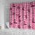 Pink Palaka Hawaii Cowboy Shower Curtain Puakenikeni Lei Paniolo Papale Seamless Vibes - Polynesian Pride