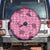 Pink Palaka Hawaii Cowboy Spare Tire Cover Puakenikeni Lei Paniolo Papale Seamless Vibes - Polynesian Pride