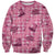 Pink Palaka Hawaii Cowboy Sweatshirt Puakenikeni Lei Paniolo Papale Seamless Vibes - Polynesian Pride