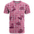 Pink Palaka Hawaii Cowboy T Shirt Puakenikeni Lei Paniolo Papale Seamless Vibes - Polynesian Pride