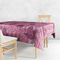 Pink Palaka Hawaii Cowboy Tablecloth Puakenikeni Lei Paniolo Papale Seamless Vibes - Polynesian Pride