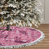 Pink Palaka Hawaii Cowboy Tree Skirt Puakenikeni Lei Paniolo Papale Seamless Vibes - Polynesian Pride
