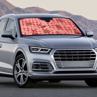 Red Palaka Hawaii Cowboy Auto Sun Shade Puakenikeni Lei Paniolo Papale Seamless Vibes - Polynesian Pride