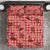Red Palaka Hawaii Cowboy Bedding Set Puakenikeni Lei Paniolo Papale Seamless Vibes - Polynesian Pride