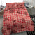 Red Palaka Hawaii Cowboy Bedding Set Puakenikeni Lei Paniolo Papale Seamless Vibes - Polynesian Pride