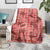 Red Palaka Hawaii Cowboy Blanket Puakenikeni Lei Paniolo Papale Seamless Vibes - Polynesian Pride