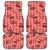 Red Palaka Hawaii Cowboy Car Mats Puakenikeni Lei Paniolo Papale Seamless Vibes - Polynesian Pride