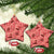 Red Palaka Hawaii Cowboy Ceramic Ornament Puakenikeni Lei Paniolo Papale Seamless Vibes - Polynesian Pride