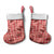 Red Palaka Hawaii Cowboy Christmas Stocking Puakenikeni Lei Paniolo Papale Seamless Vibes - Polynesian Pride