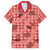 Red Palaka Hawaii Cowboy Family Matching Long Sleeve Bodycon Dress and Hawaiian Shirt Puakenikeni Lei Paniolo Papale Seamless Vibes - Polynesian Pride