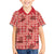 Red Palaka Hawaii Cowboy Family Matching Short Sleeve Bodycon Dress and Hawaiian Shirt Puakenikeni Lei Paniolo Papale Seamless Vibes - Polynesian Pride