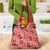Red Palaka Hawaii Cowboy Grocery Bag Puakenikeni Lei Paniolo Papale Seamless Vibes - Polynesian Pride
