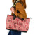 Red Palaka Hawaii Cowboy Leather Tote Bag Puakenikeni Lei Paniolo Papale Seamless Vibes - Polynesian Pride