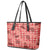 Red Palaka Hawaii Cowboy Leather Tote Bag Puakenikeni Lei Paniolo Papale Seamless Vibes - Polynesian Pride